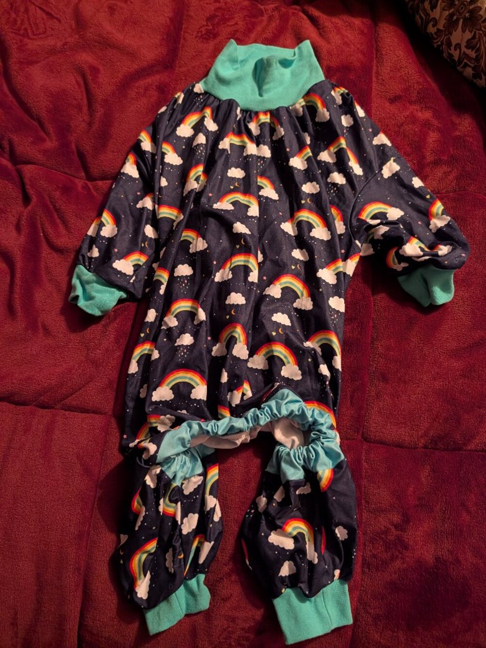 Rainbow Dog Pajamas ~ New